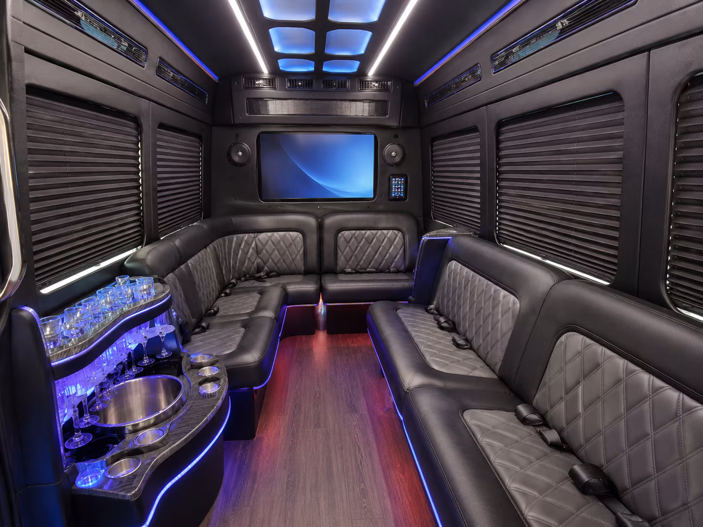boulder party bus interior